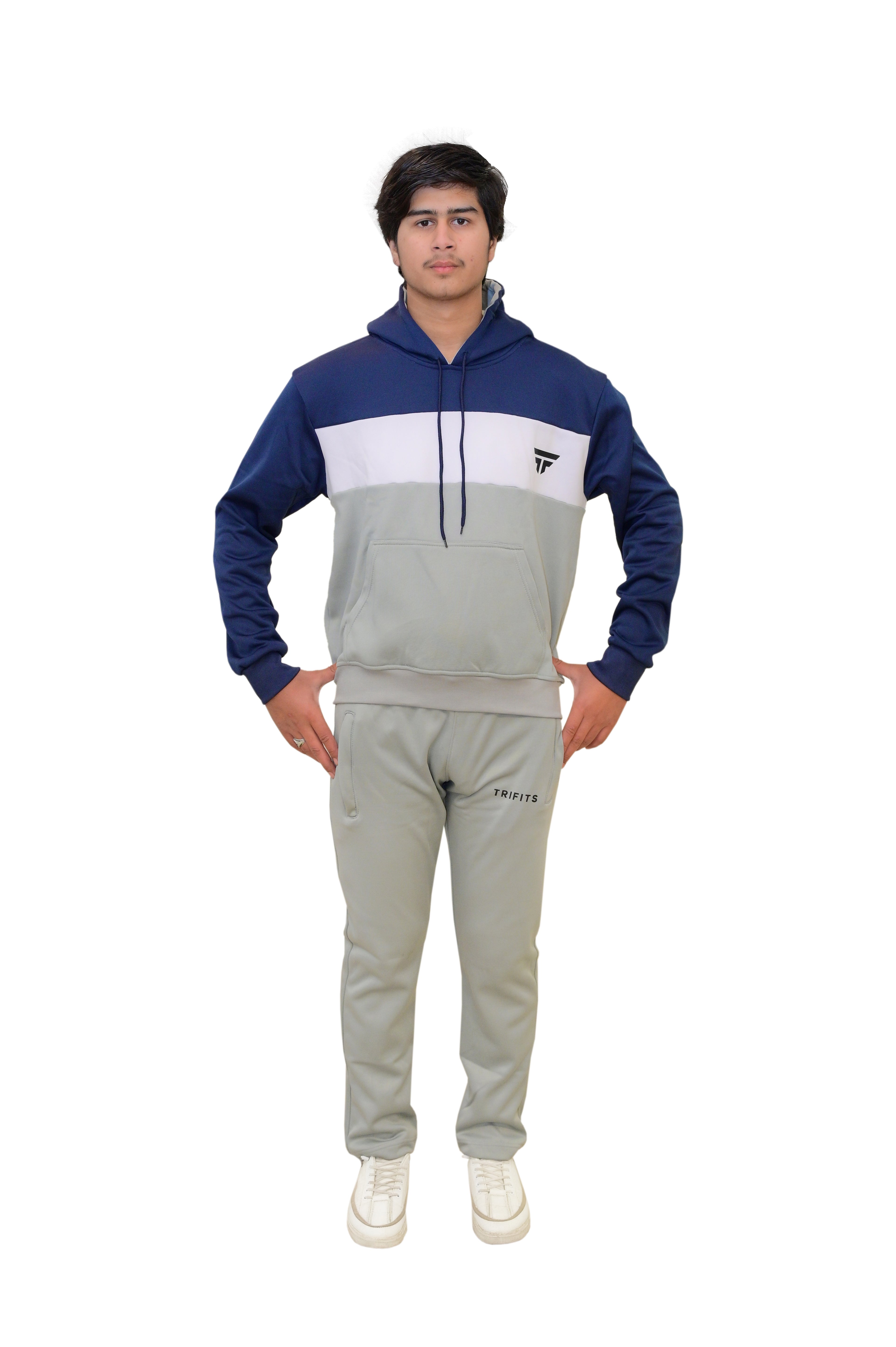 Signature silver - navy white pati