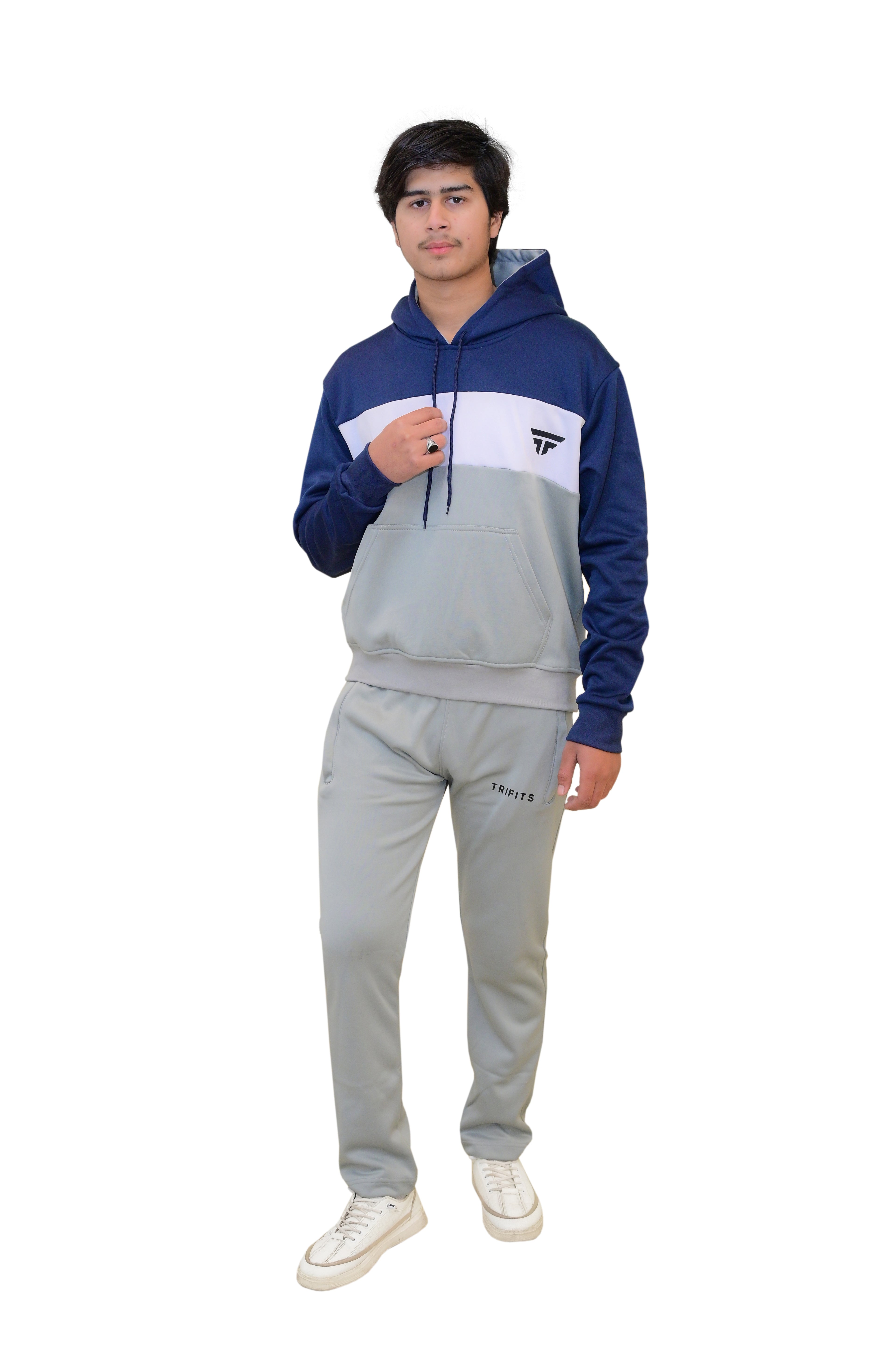 Signature silver - navy white pati