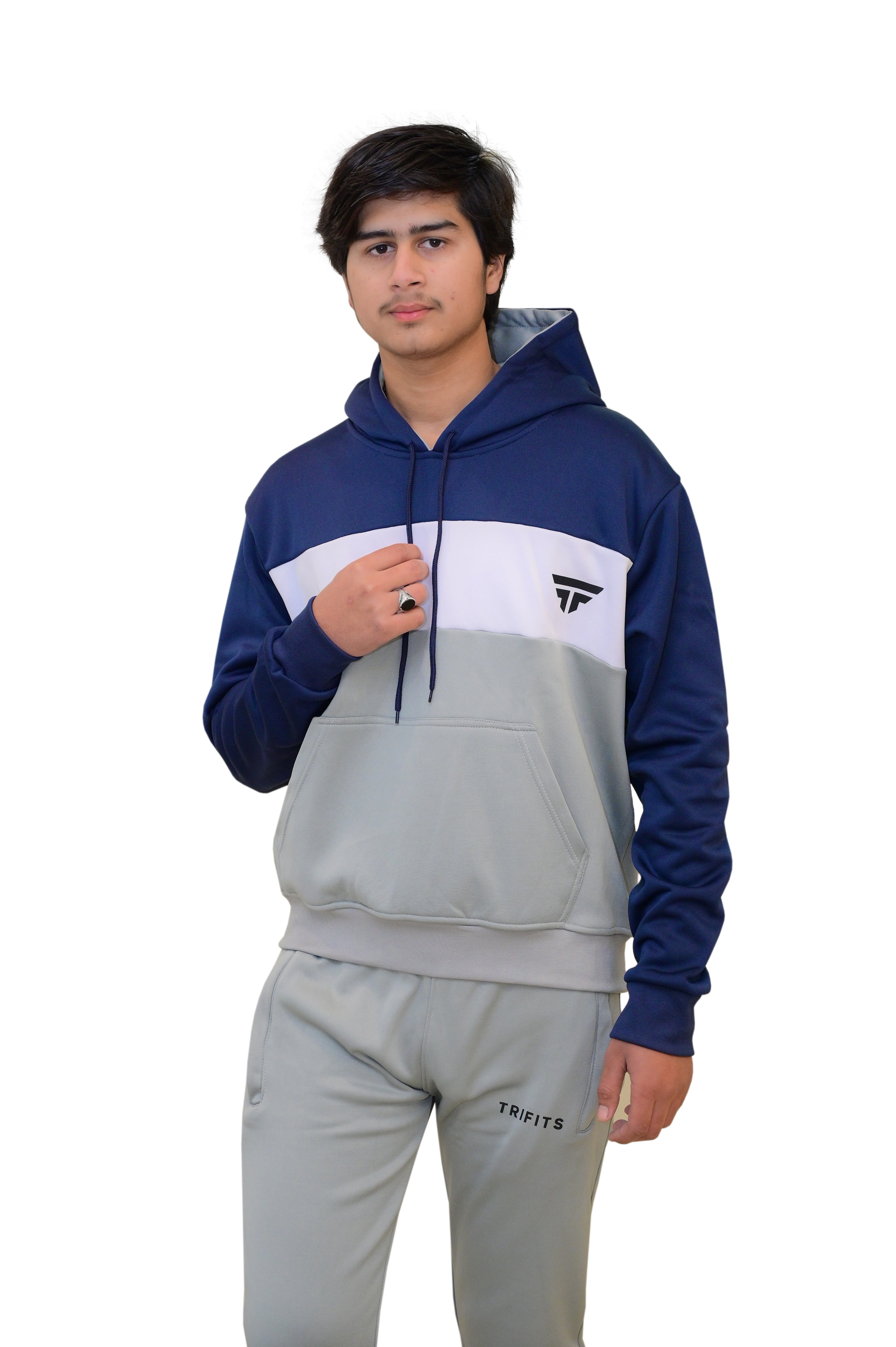 Signature silver - navy white pati