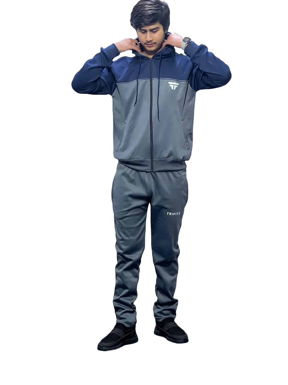 Dark grey - navy premium track suit